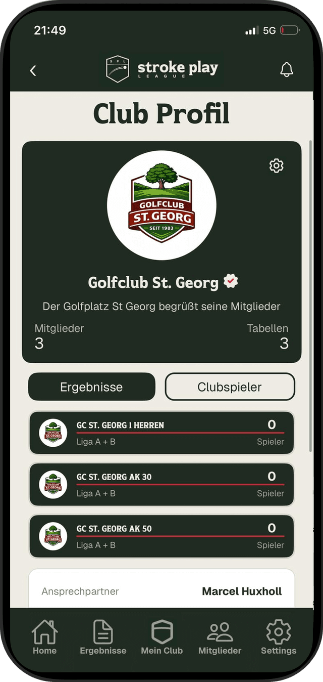 SPL App - Club Profil