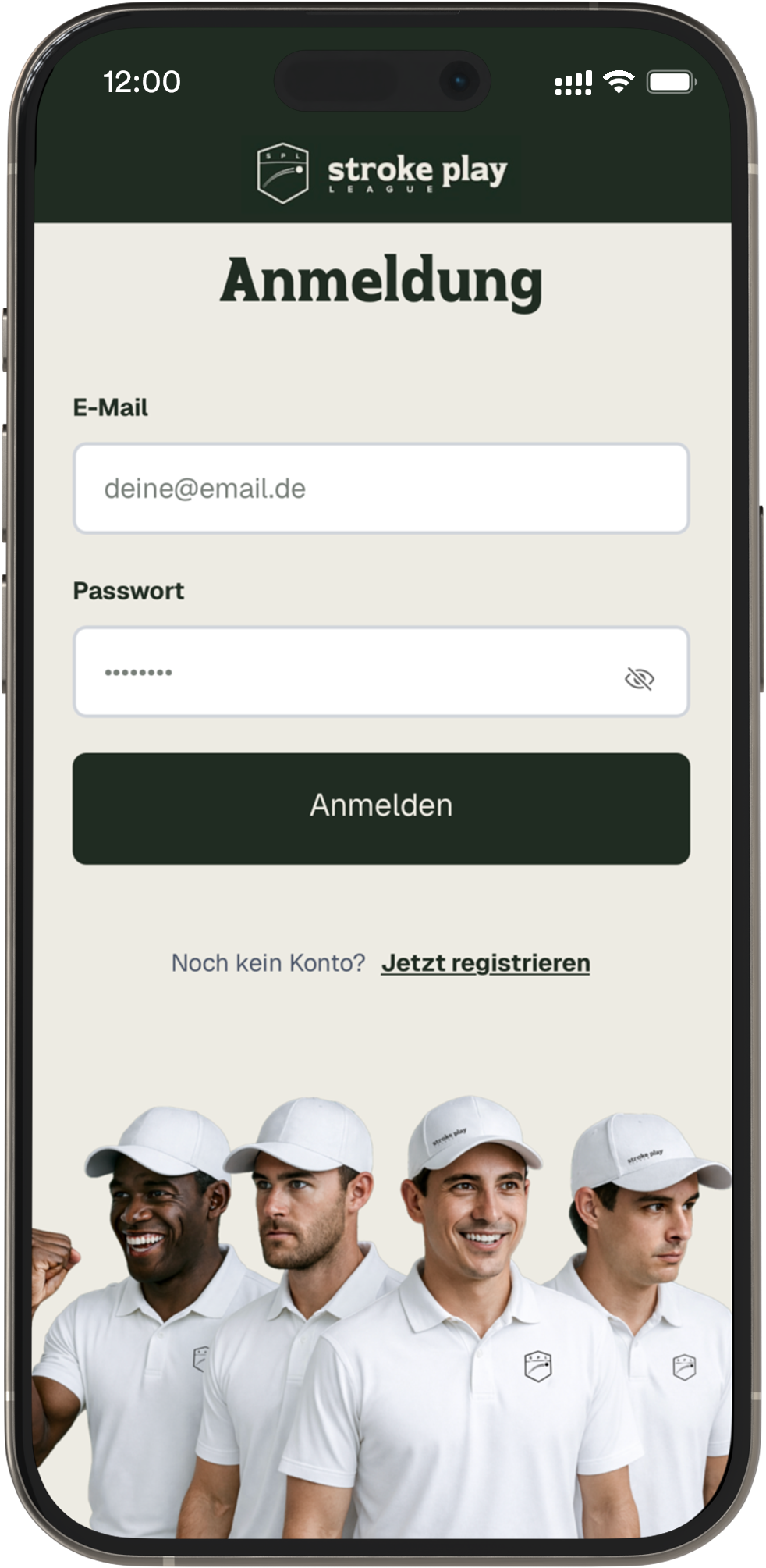 SPL App Anmeldescreen auf einem iPhone